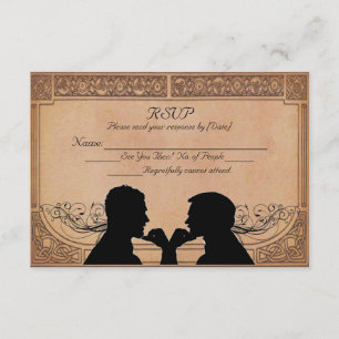 Tarjeta RSVP Personalizado de la ceremonia de comp