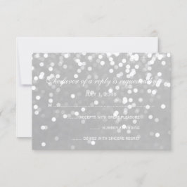 Tarjeta RSVP - Plata gris Boda