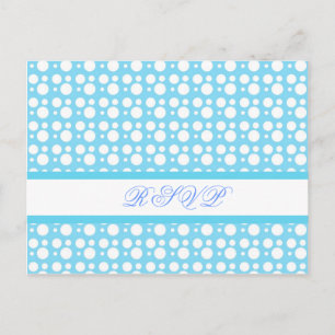 Tarjeta RSVP, puntos azul claro