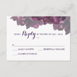 Tarjeta RSVP Purple Floral