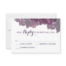 Tarjeta RSVP Purple Floral