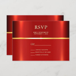 Tarjeta RSVP Roja Simple