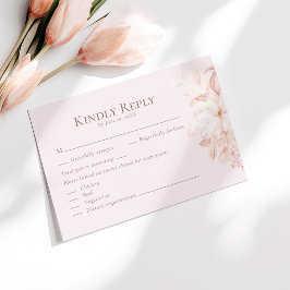 Tarjeta RSVP Romántica de Rosas Pintas
