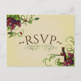 Tarjeta RSVP romántica de viñedos de verano