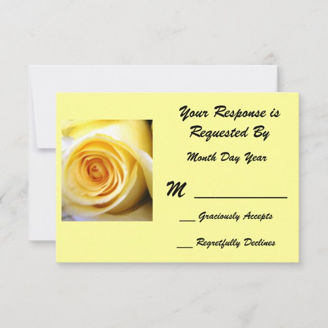 Tarjeta RSVP rosa amarilla (Anverso)