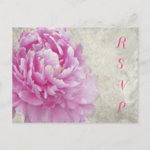 Tarjeta RSVP Rosa Antiguo Peony