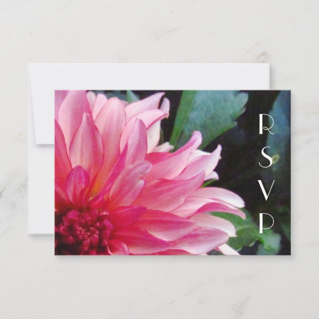 Tarjeta RSVP Rosa Dahlia (Anverso)