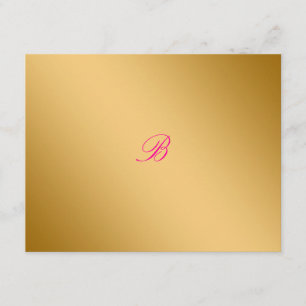 Tarjeta RSVP rosa de 311-Golden diVine Passion