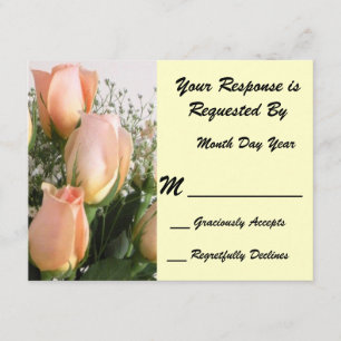 Tarjeta RSVP Rosa de color