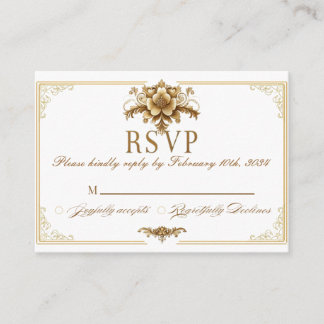 Tarjeta RSVP Royal Gilded