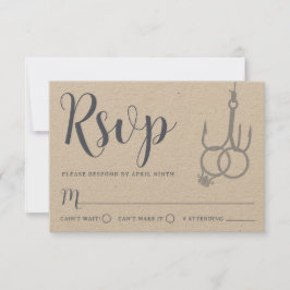Tarjeta RSVP RSVP de los anillos de los Bodas de p