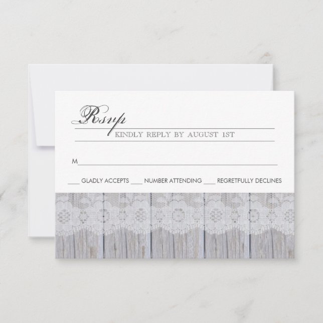Tarjeta RSVP Rustic Modern (Anverso)
