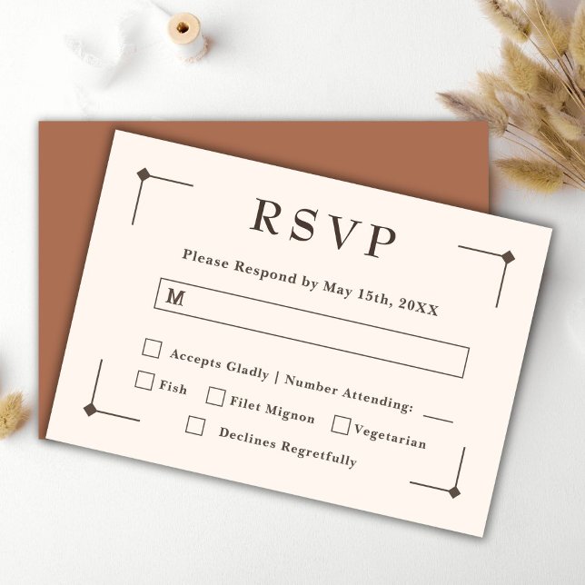 Tarjeta RSVP Rústica de País Boda Occidental (Subido por el creador)