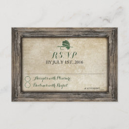 Tarjeta RSVP Rústica RSVP de Atractivo de Pesca