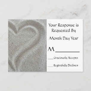 Tarjeta RSVP Sand Heart