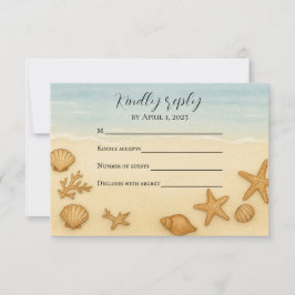 Tarjeta RSVP Seashell Serenade