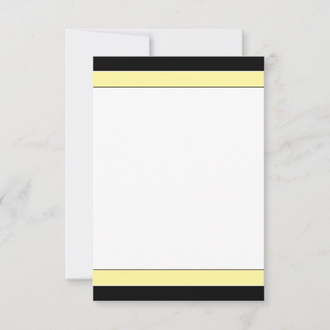 Tarjeta RSVP simple (amarillo/negro) (Anverso)