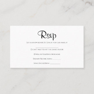 Tarjeta Rsvp simple de matrimonio ruso