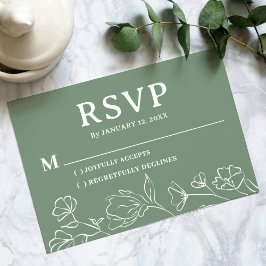 Tarjeta RSVP simple para Boda - Diseño editable