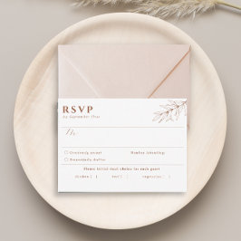 Tarjeta RSVP simple para la comida de Terracota Bo
