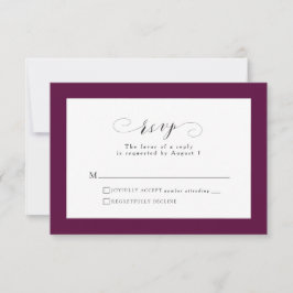 Tarjeta RSVP simple y elegante