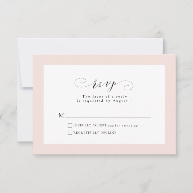 Tarjeta RSVP simple y elegante (Anverso)