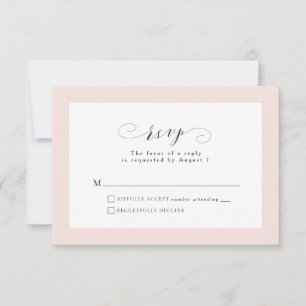 Tarjeta RSVP simple y elegante