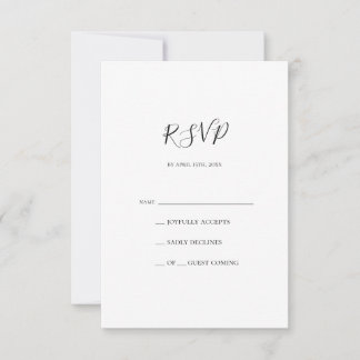 Tarjeta RSVP simple y elegante