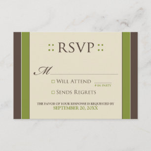 Tarjeta RSVP simple y elegante (aceite/chocolate)