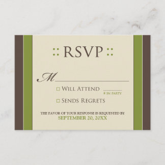 Tarjeta RSVP simple y elegante (aceite/chocolate)