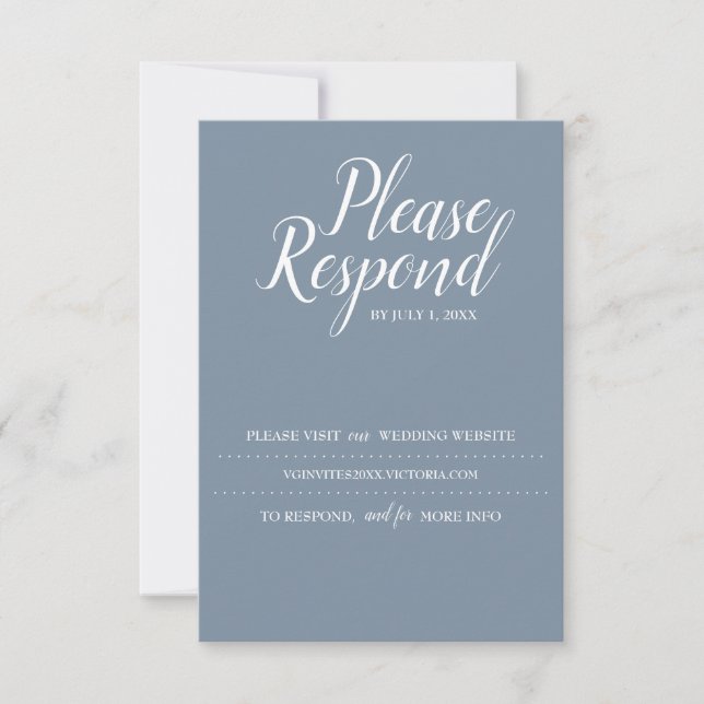 Tarjeta RSVP, sitio web Boda (Anverso)