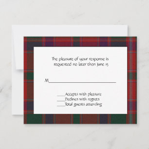 Tarjeta RSVP Stewart Plaid