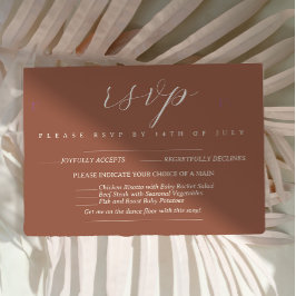 Tarjeta Rsvp Terracotta Burt Naranja