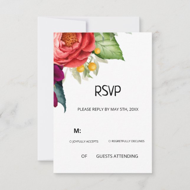 Tarjeta RSVP Tropical (Anverso)