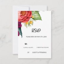 Tarjeta RSVP Tropical