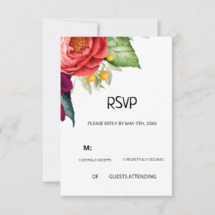 Tarjeta RSVP Tropical