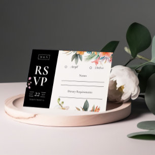Tarjeta RSVP Tropical Boho Wedding