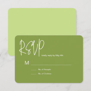 Tarjeta RSVP verde