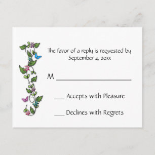 Tarjeta RSVP Vine Floral
