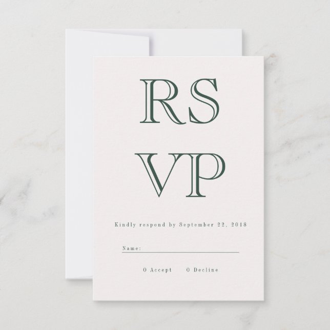 Tarjeta RSVP Vintage Bold (Anverso)