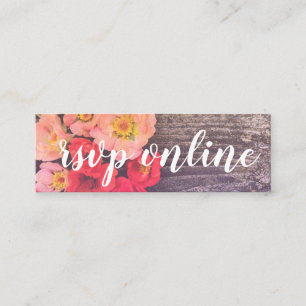 Tarjeta RSVP Web Peach y Poppy