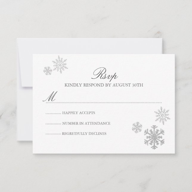 Tarjeta RSVP Winter Wonderland (Anverso)