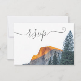 Tarjeta RSVP Yosemite Half Dome Sunset Wedset