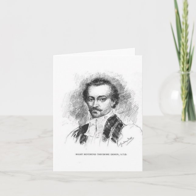 Tarjeta Rt. Rev. Theodore Dehon (Anverso)