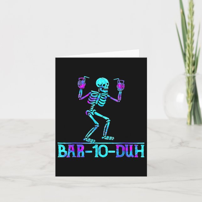 Tarjeta Rtender Halloween R 10 Duh Esqueleto Disfraz de Be (Anverso)