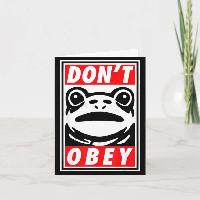 Tarjeta Rtland Frog Don't Obey  (Anverso)