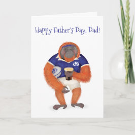 Tarjeta Ruaridh, la carta del Día del Padre en orangután d