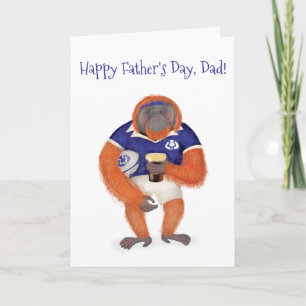 Tarjeta Ruaridh, la carta del Día del Padre en orangután d