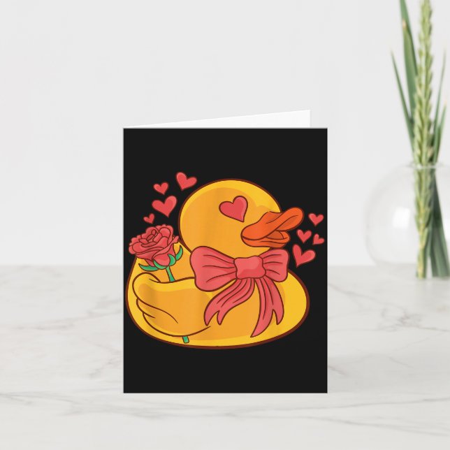 Tarjeta Rubber Duck Valentines Day Rubber Duckie  (Anverso)