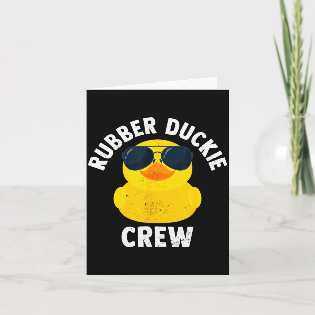 Tarjeta Rubber Duckie Crew Funny Rubber Duck  (Anverso)